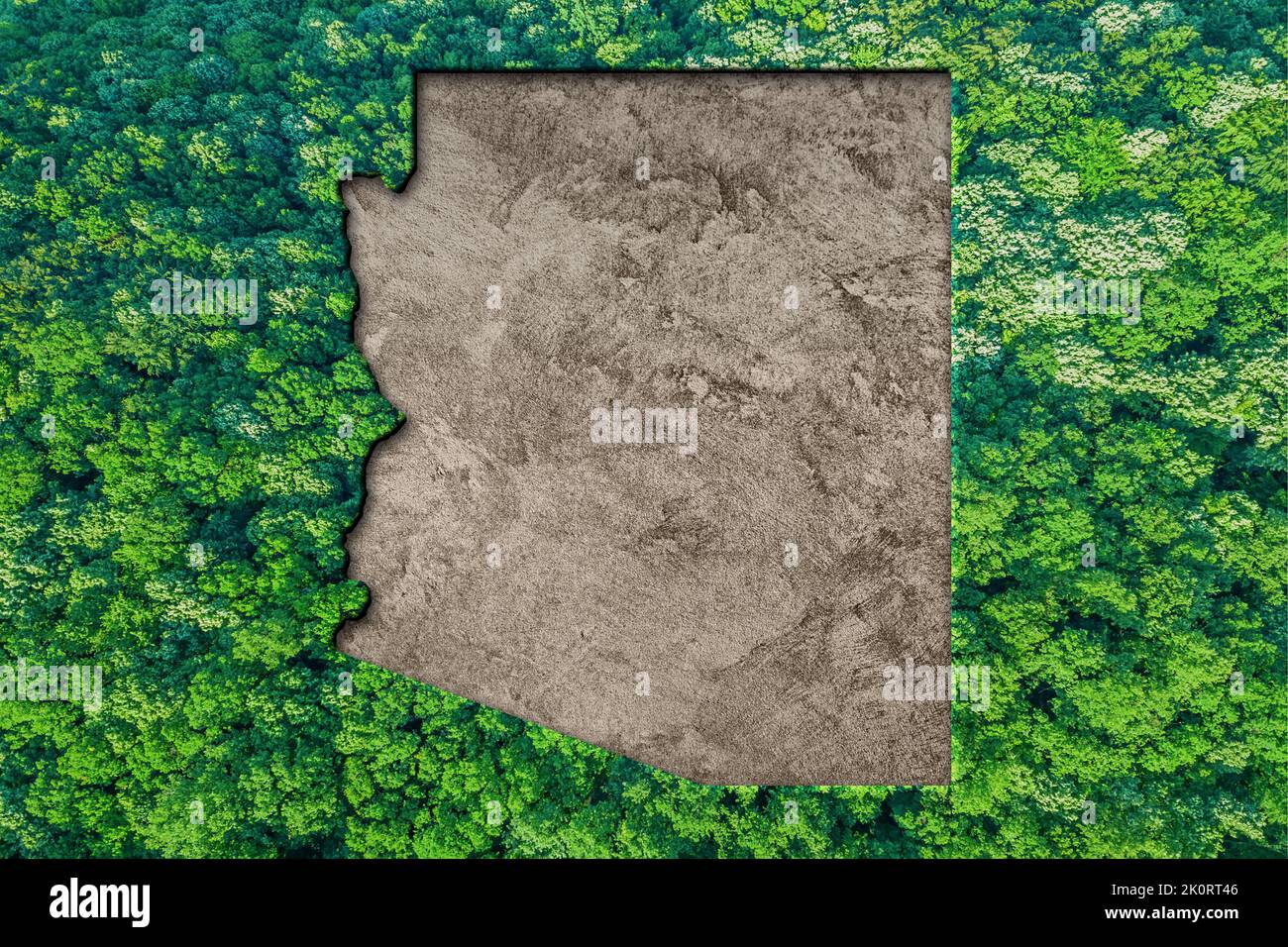 Sustainable habitat Map of Arizona, Environment concept Stock Photo - Alamy