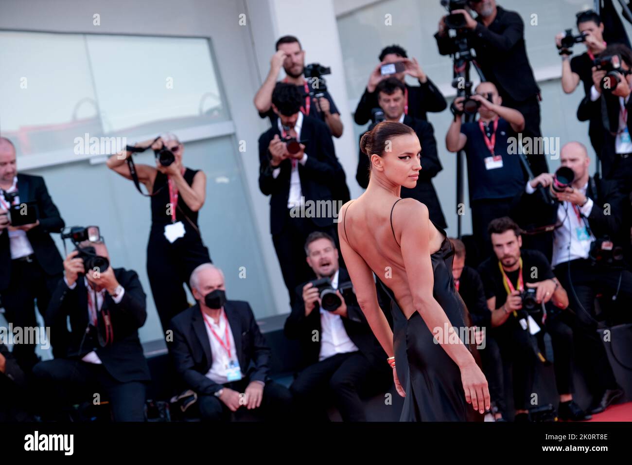 Russian supermodel Irina Shayk at the 79 Venice International Film Festival 2022. Red carpet L'Immensità. Venice (Italy), September 4th, 2022 Stock Photo