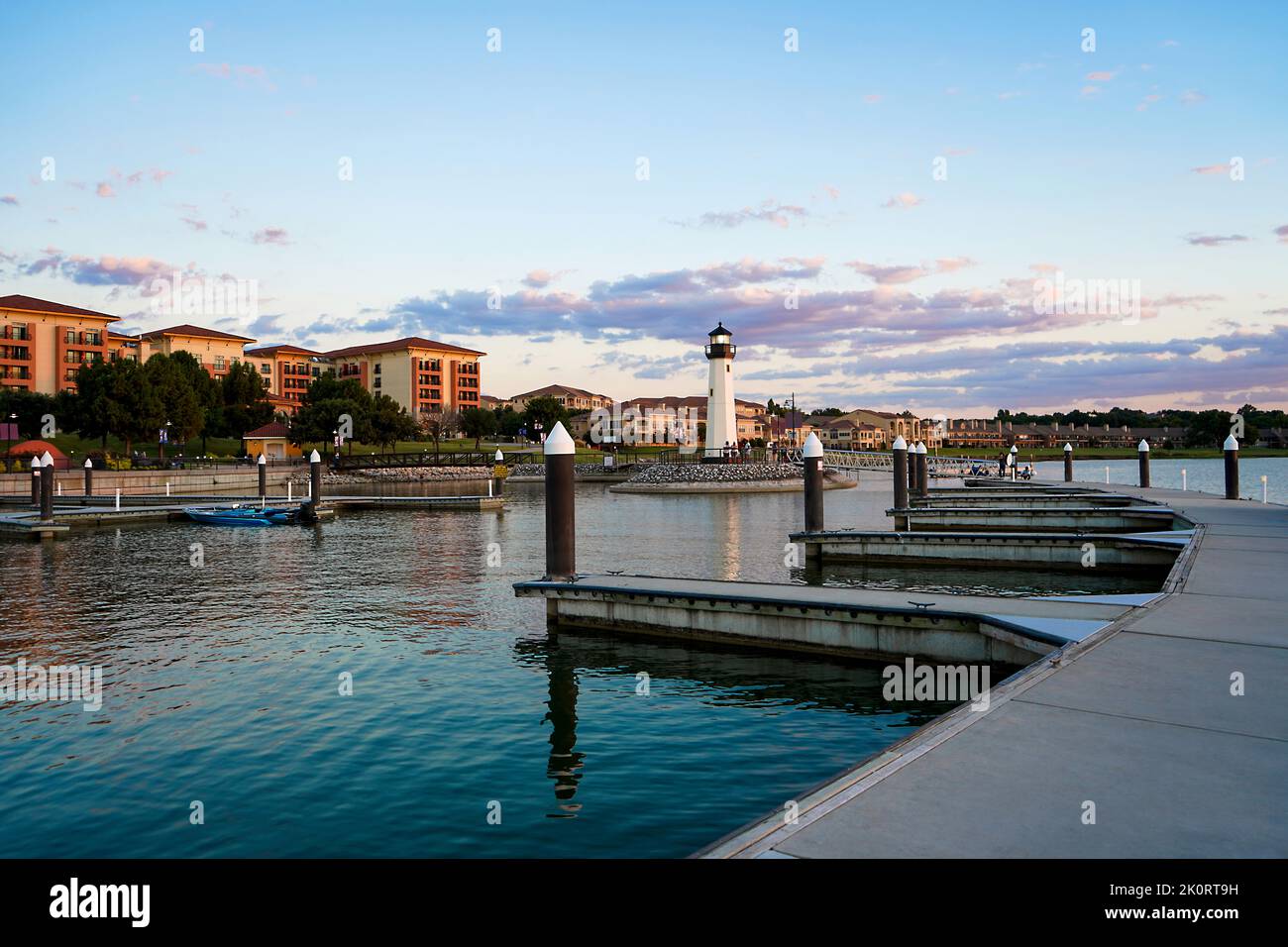 The view of the Scott Self Lighthouse at the Harbor. Dallas, Texas, USA