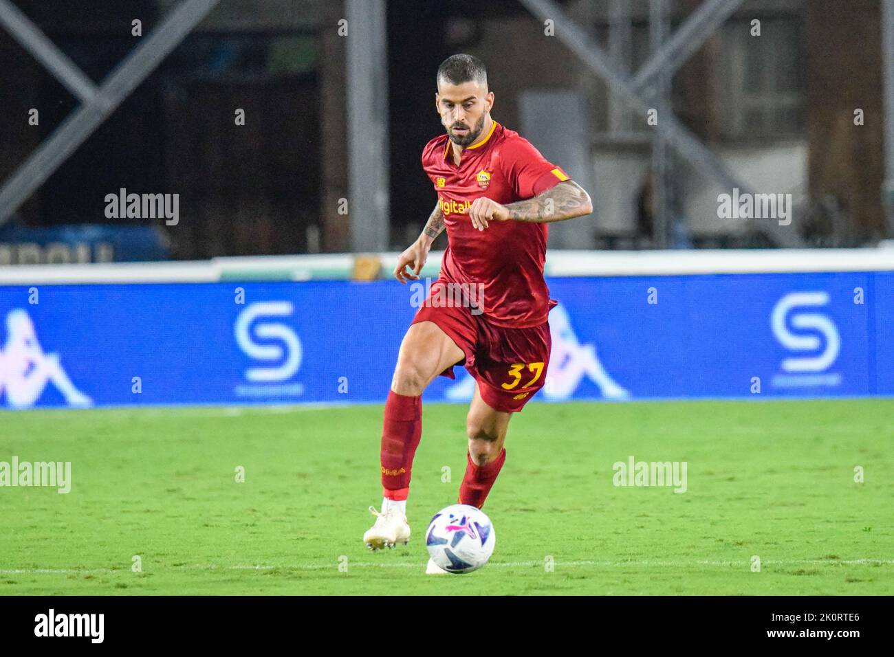 Maillot AS Roma Spinazzola – Match Porté, Saison 2021/2022, New Balance, Rétro