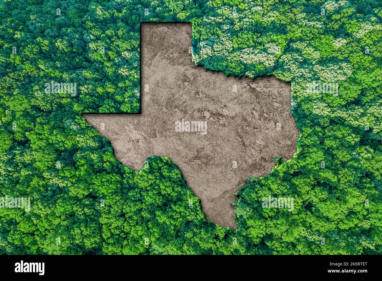 Sustainable habitat Map of Texas, Environment concept Stock Photo - Alamy