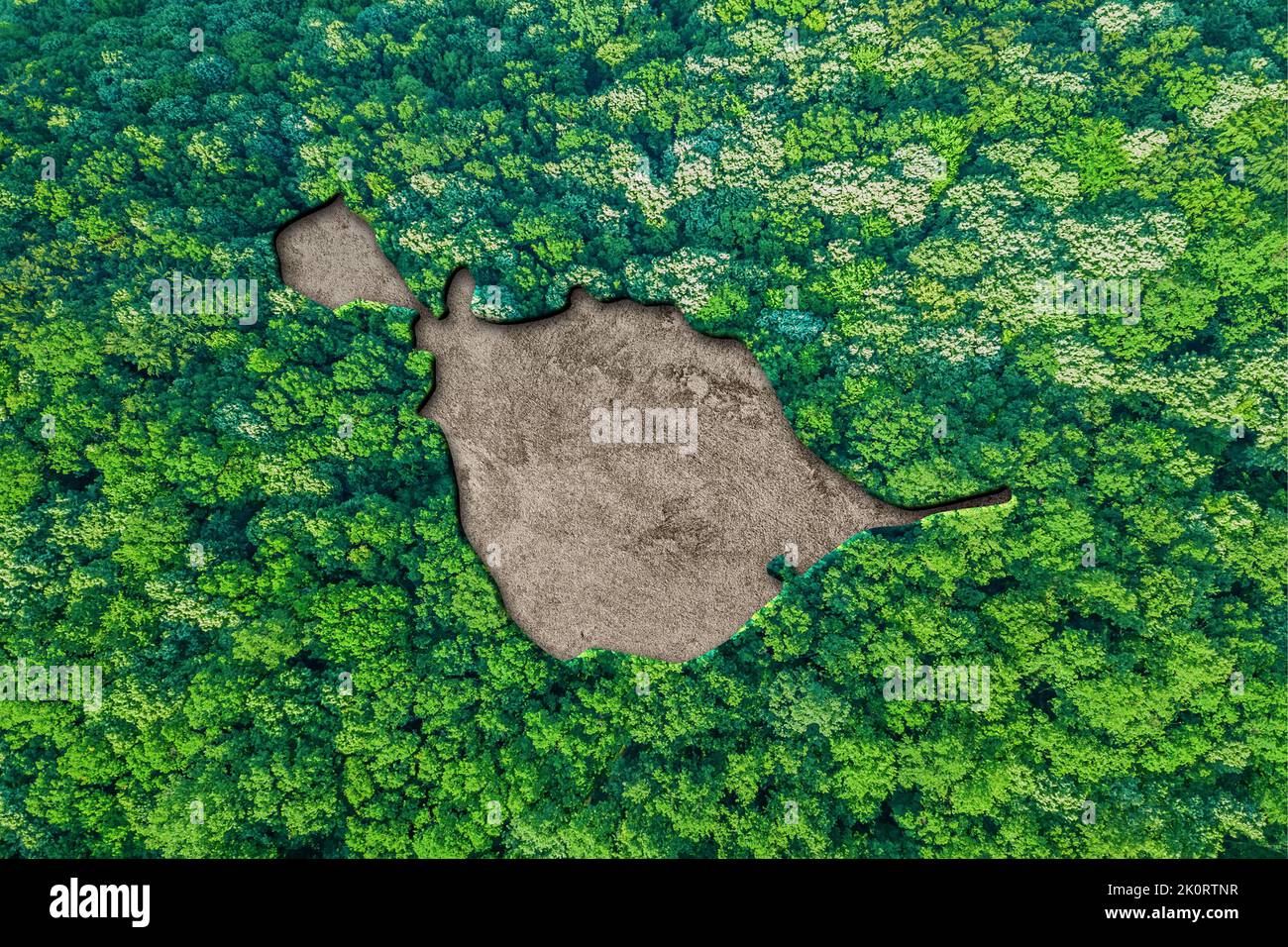 Sustainable habitat Map of Heard Island and McDonald Islands, Environment concept Stock Photo