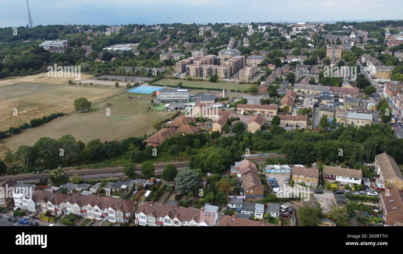 Aerial views of crystal palace, south london Stock Photo Alamy