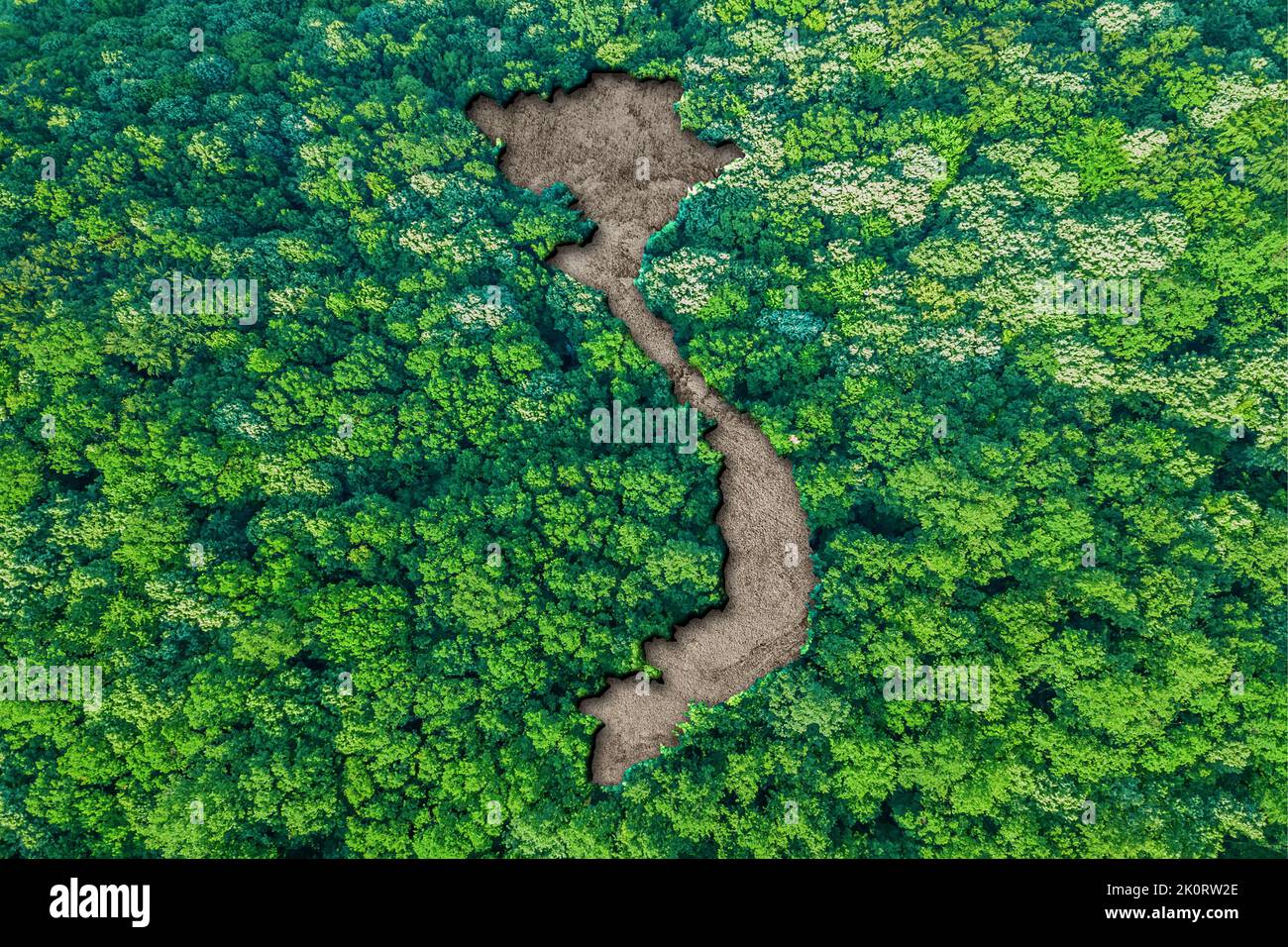 Sustainable habitat Map of Vietnam, Environment concept Stock Photo - Alamy