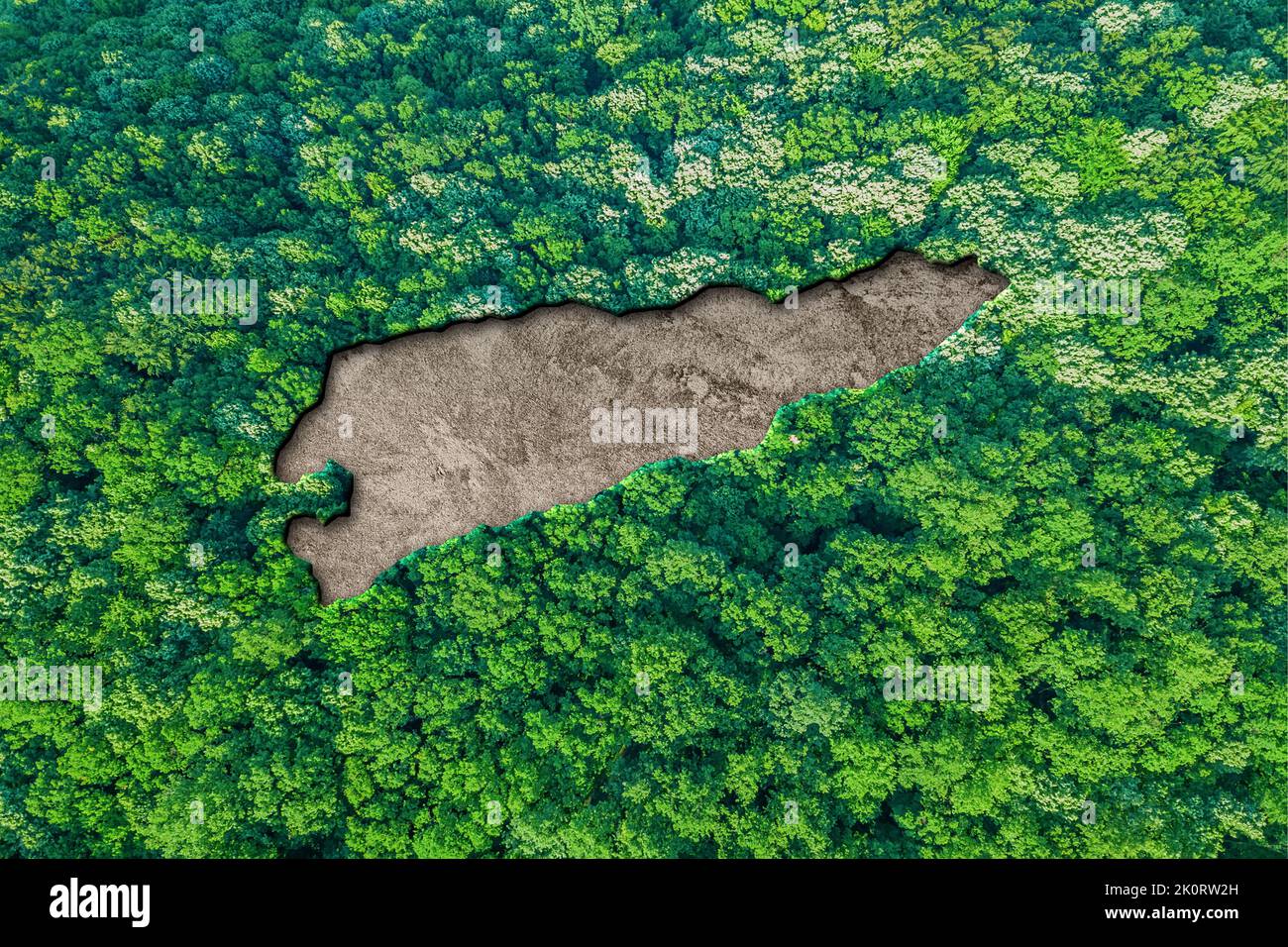 Sustainable habitat Map of Timor Leste, Environment concept Stock Photo