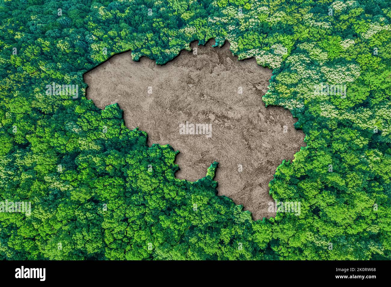 Sustainable habitat Map of Belgium, Environment concept Stock Photo Alamy