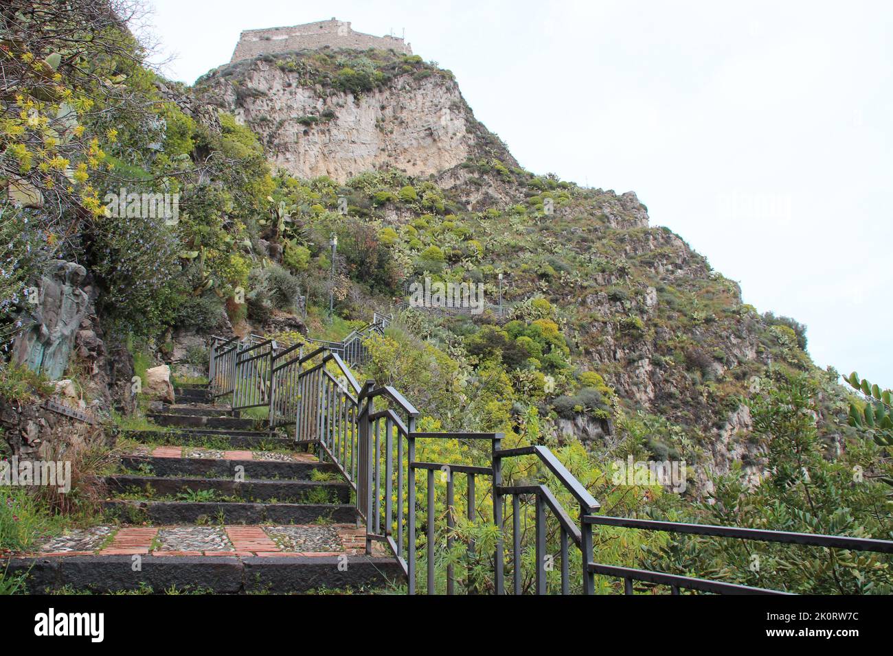 fort at rocca in taormina in sicily (italy Stock Photo - Alamy