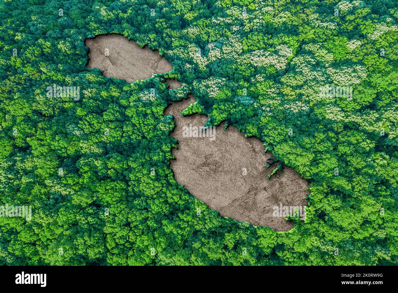 Sustainable habitat Map of Malta, Environment concept Stock Photo Alamy