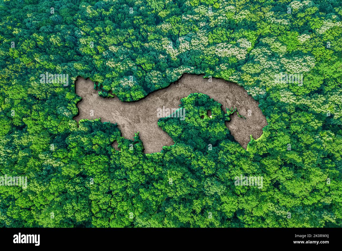 Sustainable habitat Map of Panama, Environment concept Stock Photo Alamy