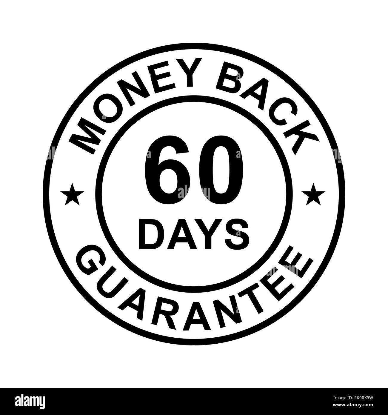 60 days money back guarantee icon vector for graphic design, logo, website, social media, mobile