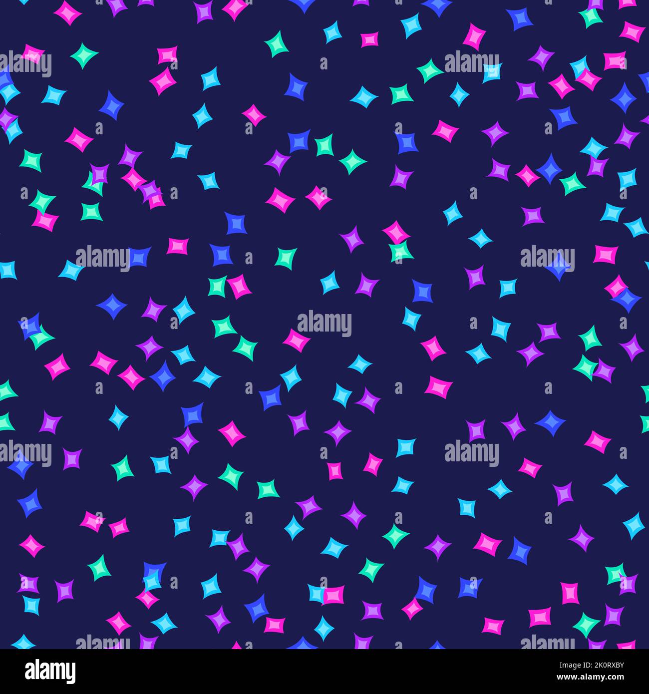 Seamless pattern with various colored stars. Image for party flyer. Stock Vector