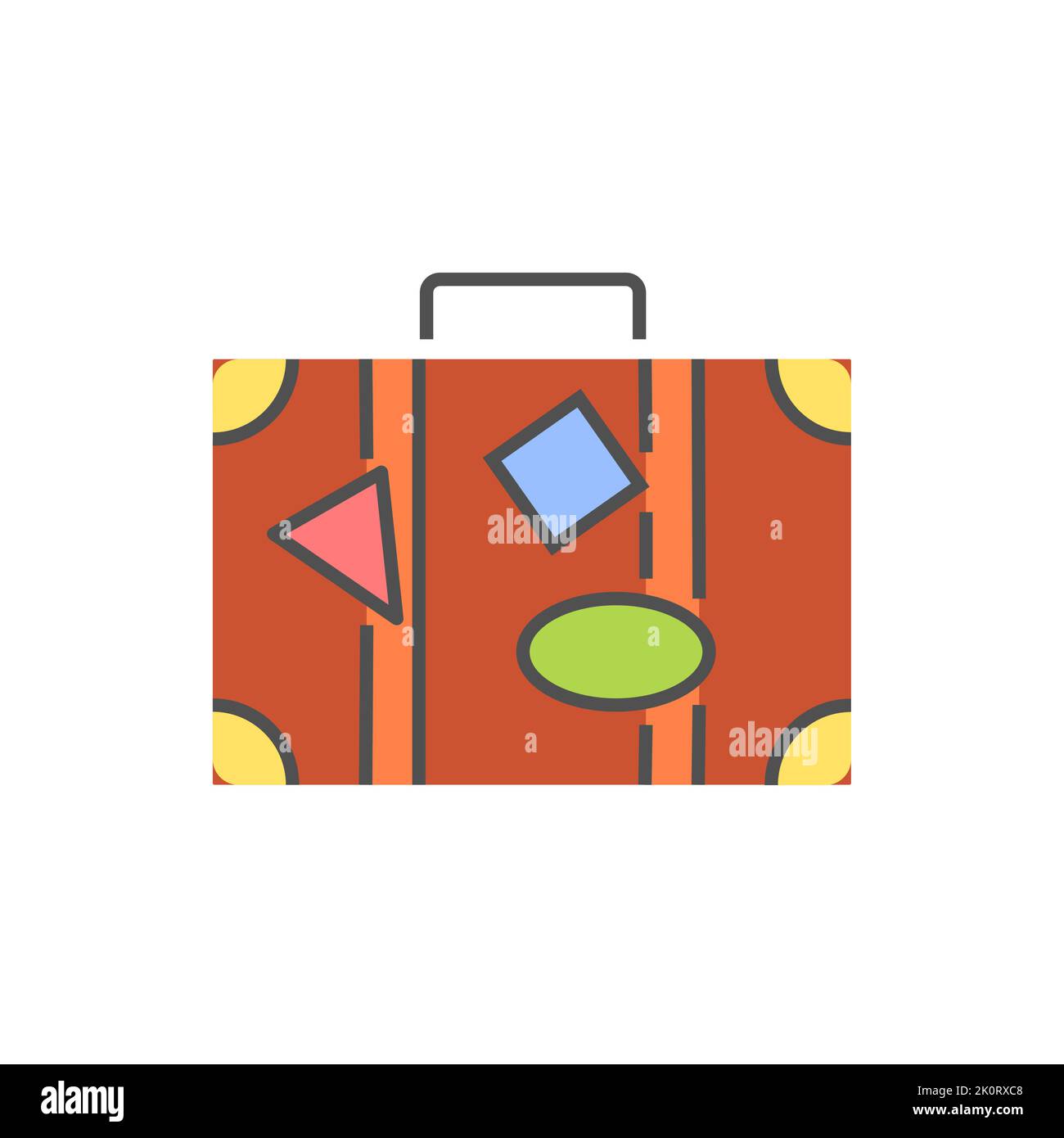 Suitcase Related Vector Filled Outline Icon Stock Vector
