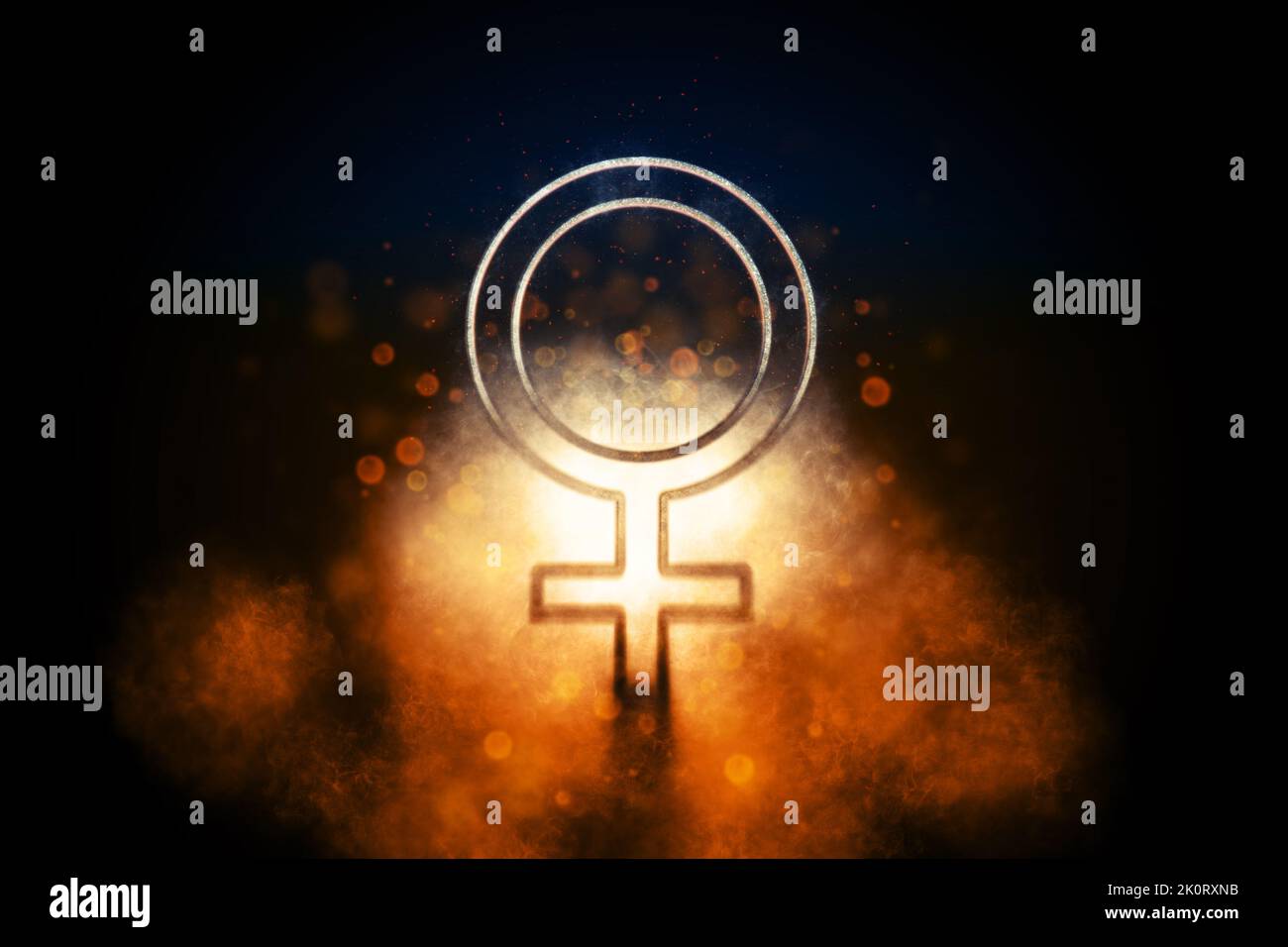 Venus sign, Venus Symbol, Blue symbol Stock Photo Alamy