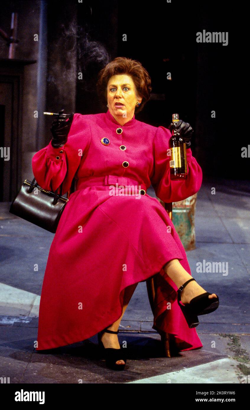 Carole Hayman (Princess Margaret) in THE QUEEN AND I by Sue Townsend at the Royal Court Theatre, London SW1  11/06/1994  a co-production with Out of Joint and Haymarket Theatre, Leicester  music & lyrics: Mickey Gallagher & Ian Dury  design: Fotini Dimou  lighting: Rick Fisher  director: Max Stafford-Clark Stock Photo