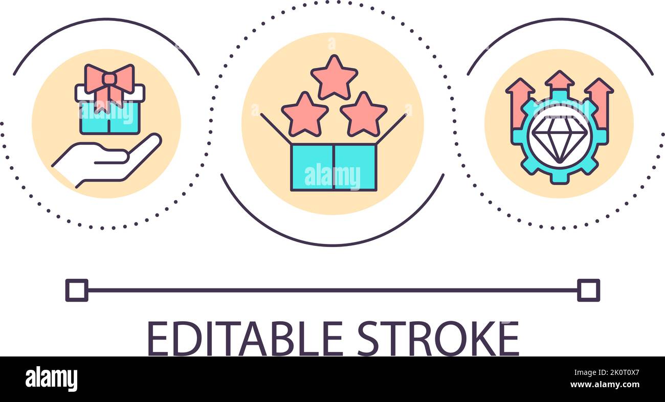 Bonuses for loyal customer loop concept icon Stock Vector