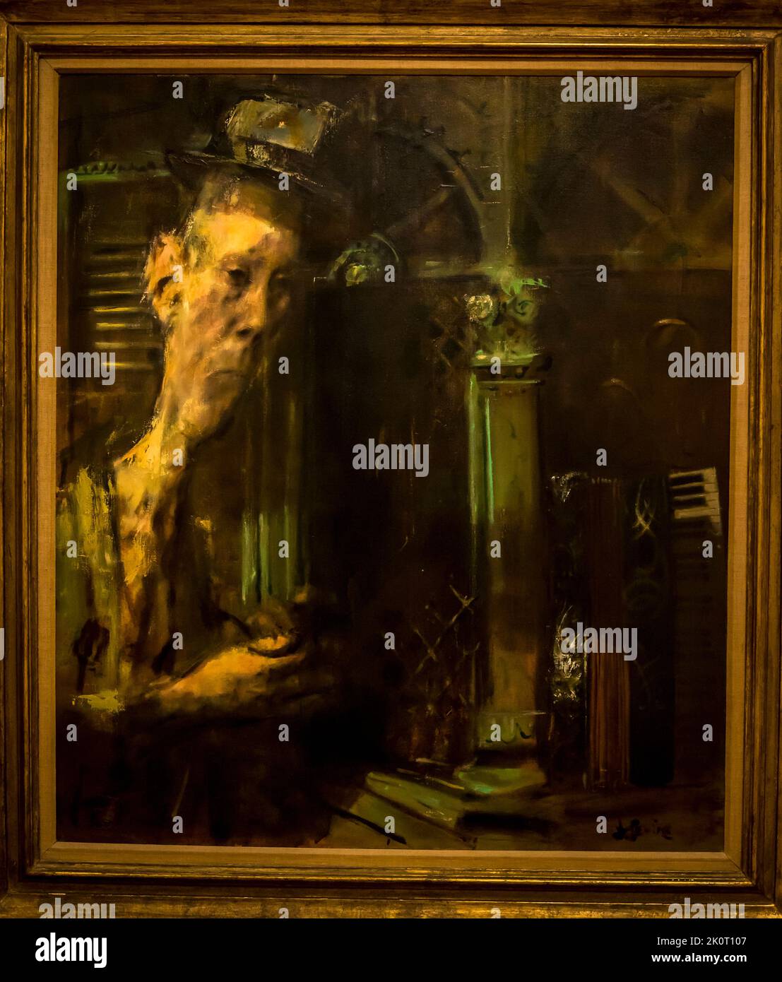 Jack Levine painting Oak Street, 1959, Columbus Museum of Art, Columbus