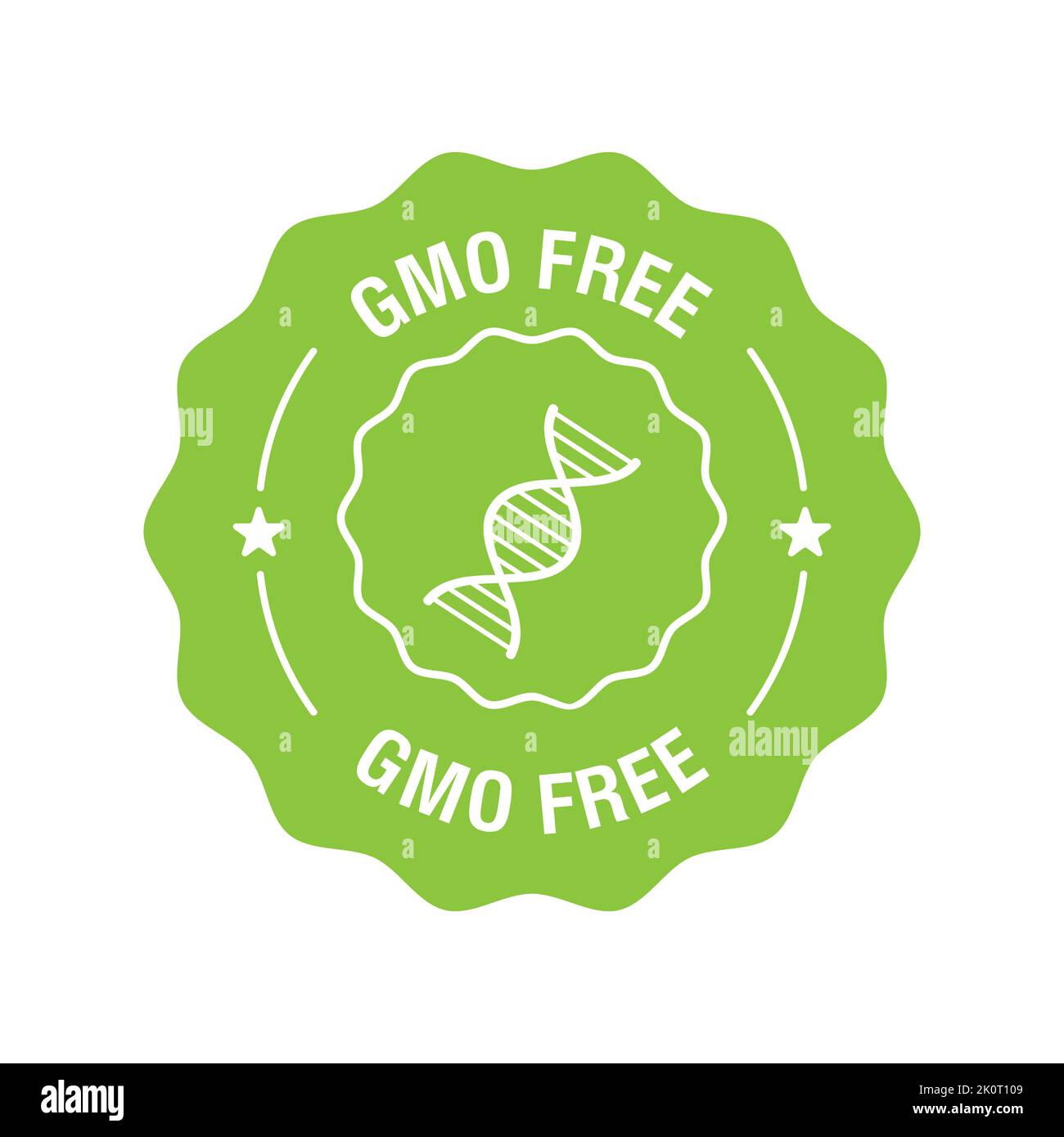 Non GMO label. GMO free icon. Healthy food concept. No GMO design elements for tags, product package. Vector Stock Vector