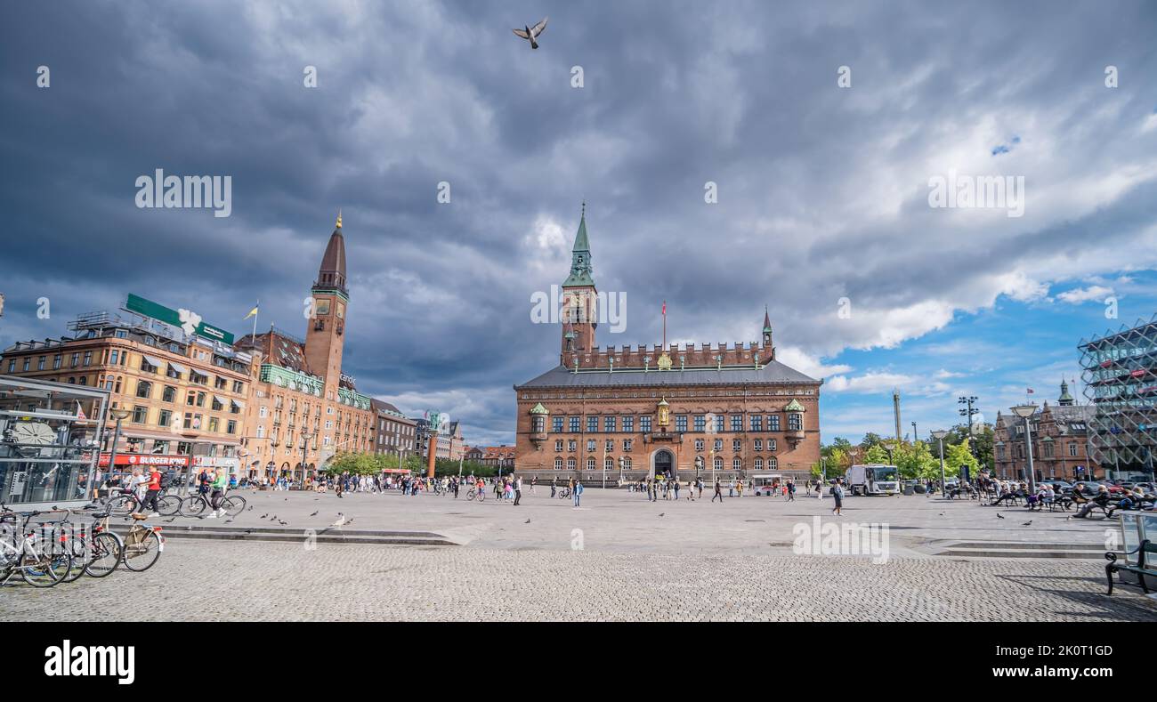 Copenhagen town city hall in the center, Denmark Stock Photo