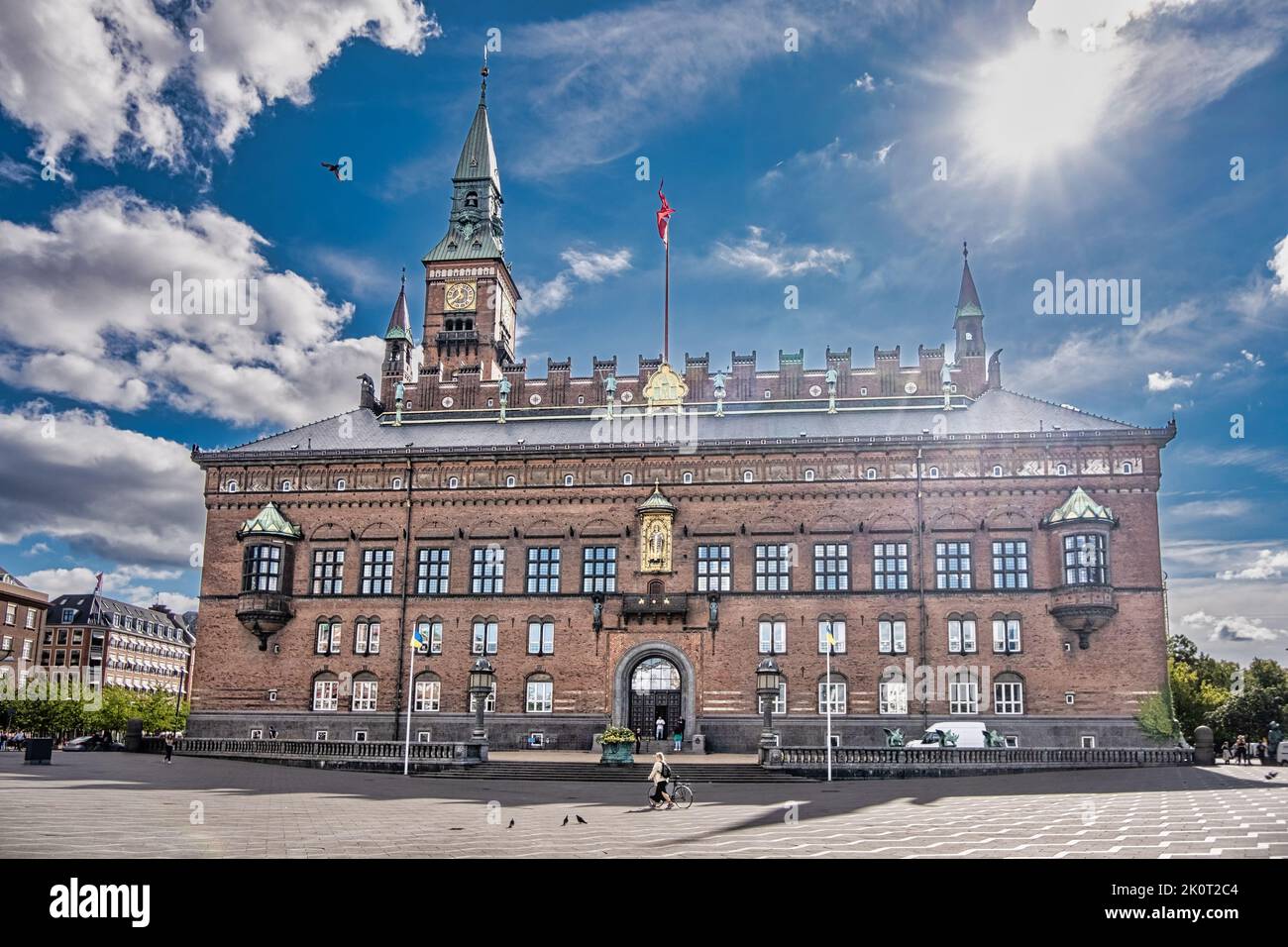 Copenhagen town city hall in the center, Denmark Stock Photo