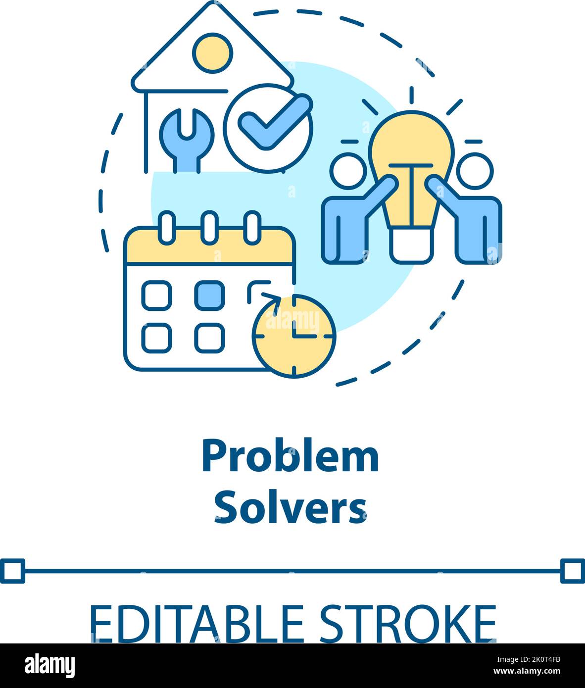 Problem solvers concept icon Stock Vector Image & Art - Alamy