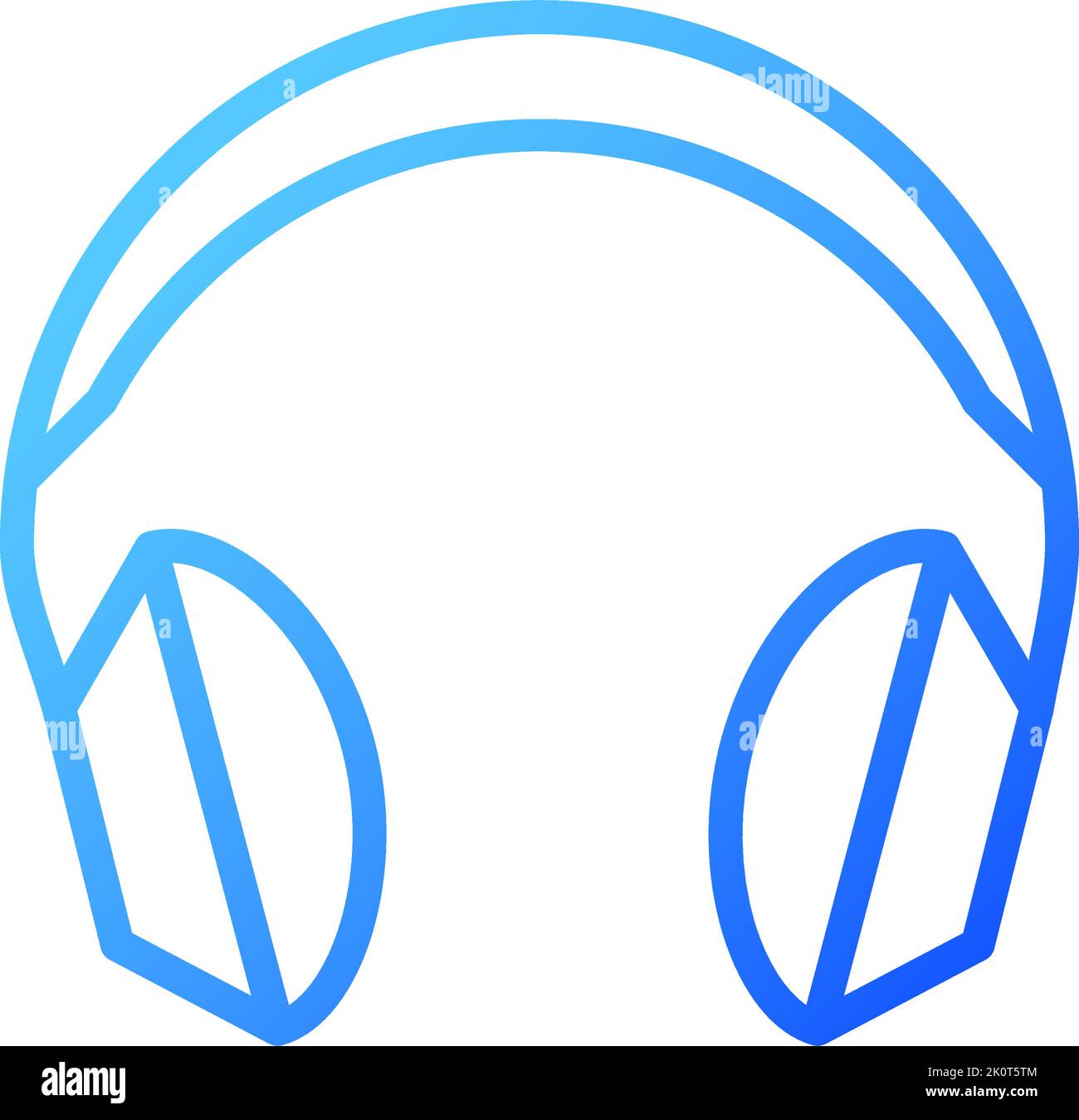 Wireless headphones gradient linear vector icon Stock Vector