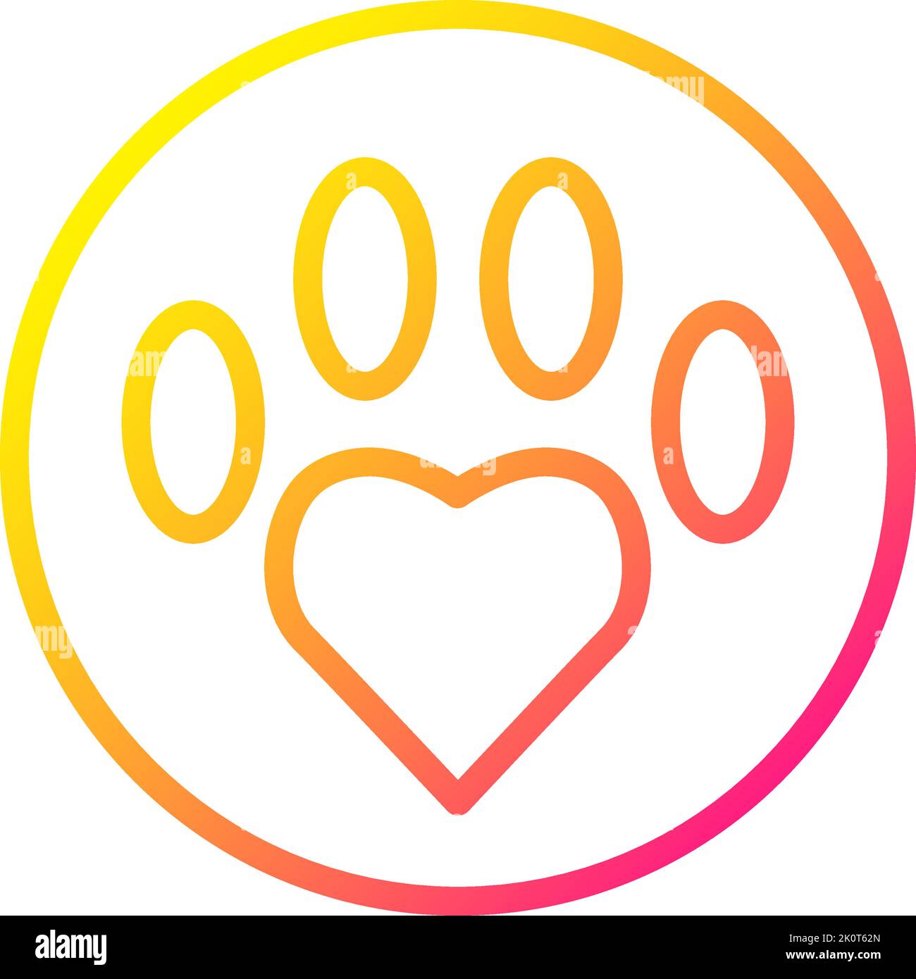 Animal hospital gradient linear vector icon Stock Vector