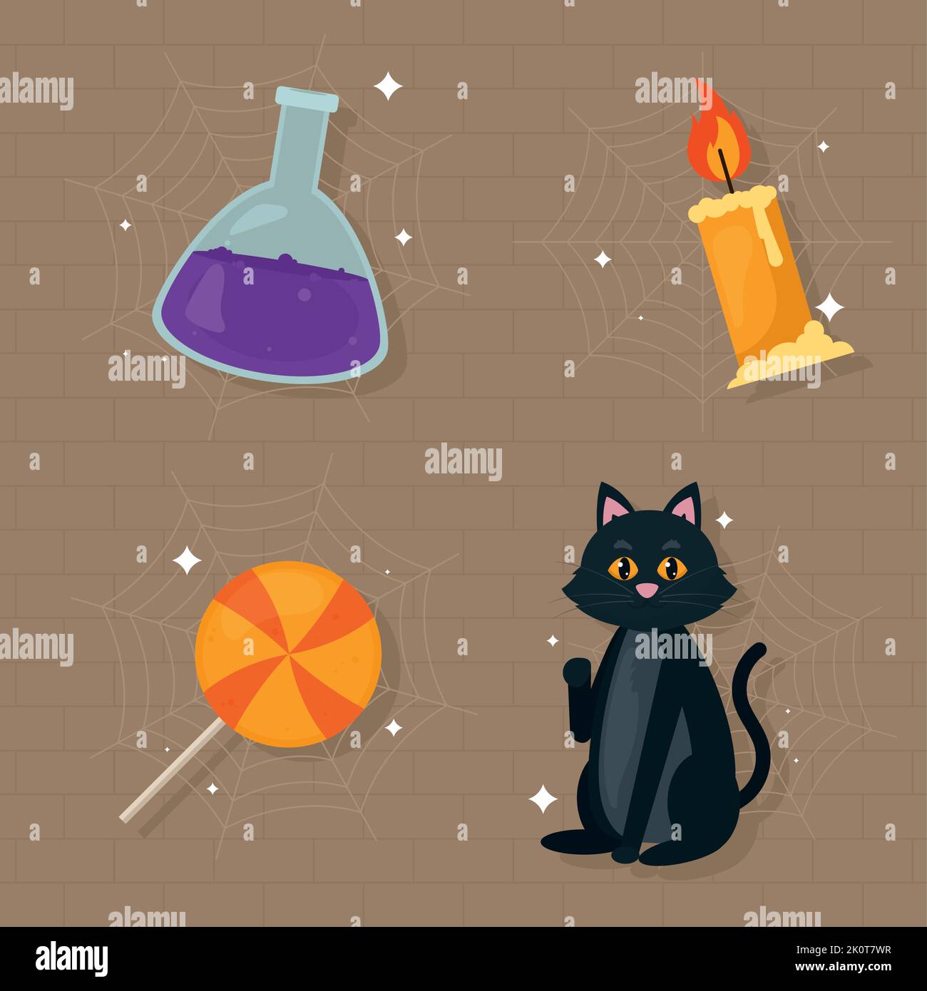 icon set of halloween Stock Vector Image & Art - Alamy
