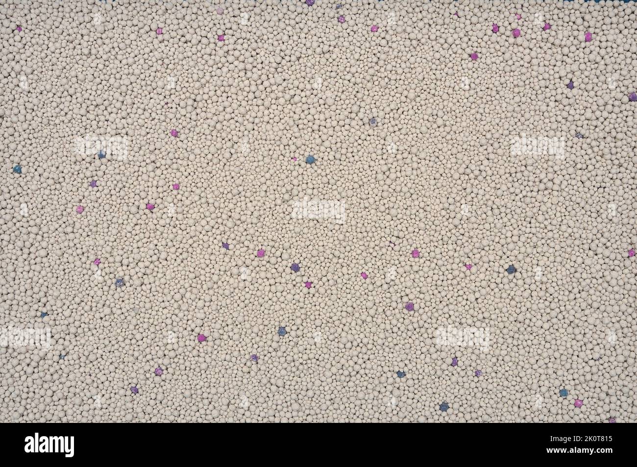 Cat litter, Green Litter sand texture, Cat litter sand background Stock