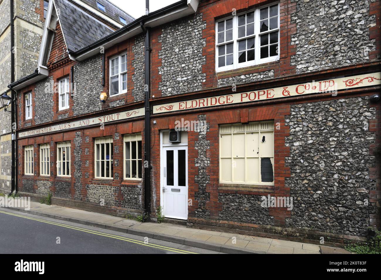 The old Eldridge and Pope brewery building, Winchester City, Hampshire County; England; Britain, UK Stock Photo
