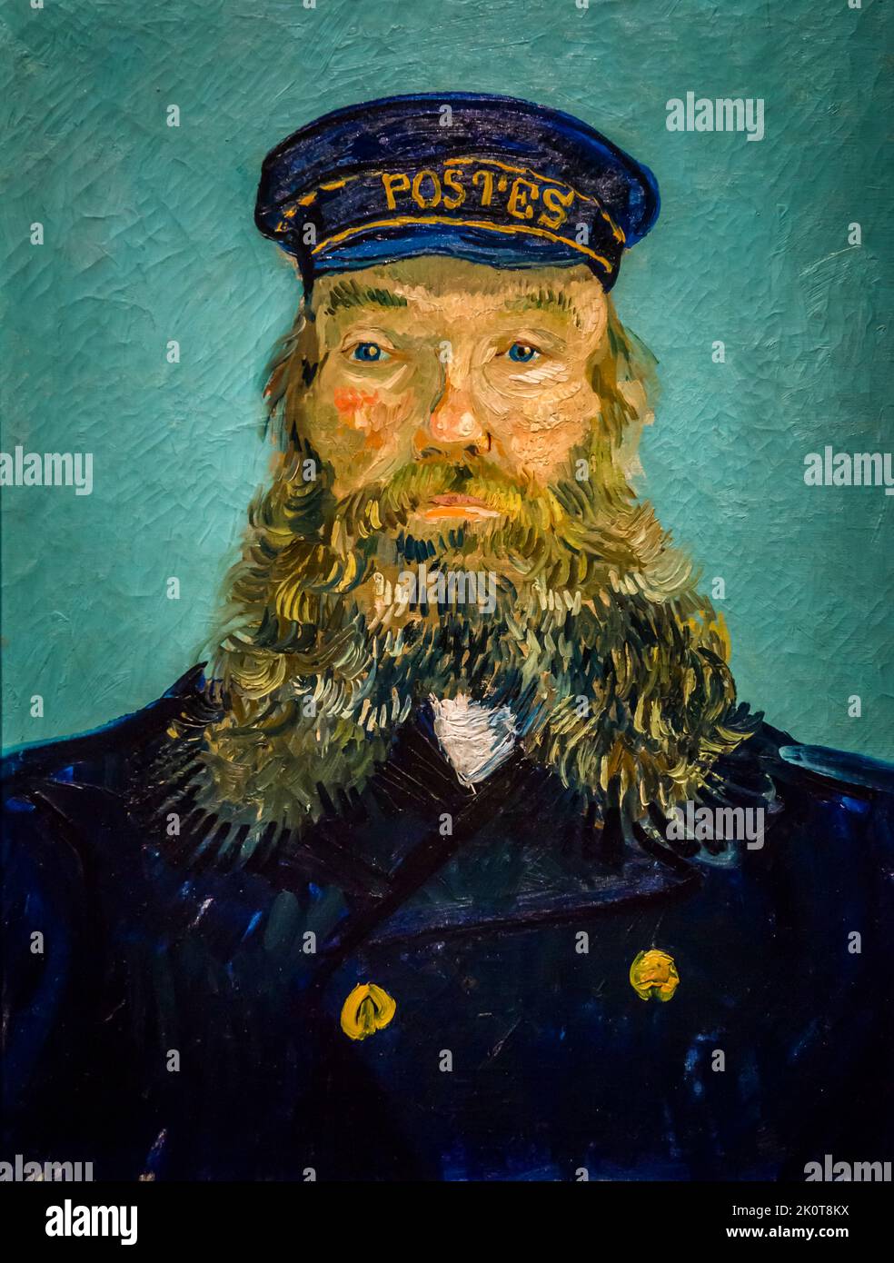 Vincent van Gogh painting Portrait of Postman Roulin, Detroit Institute
