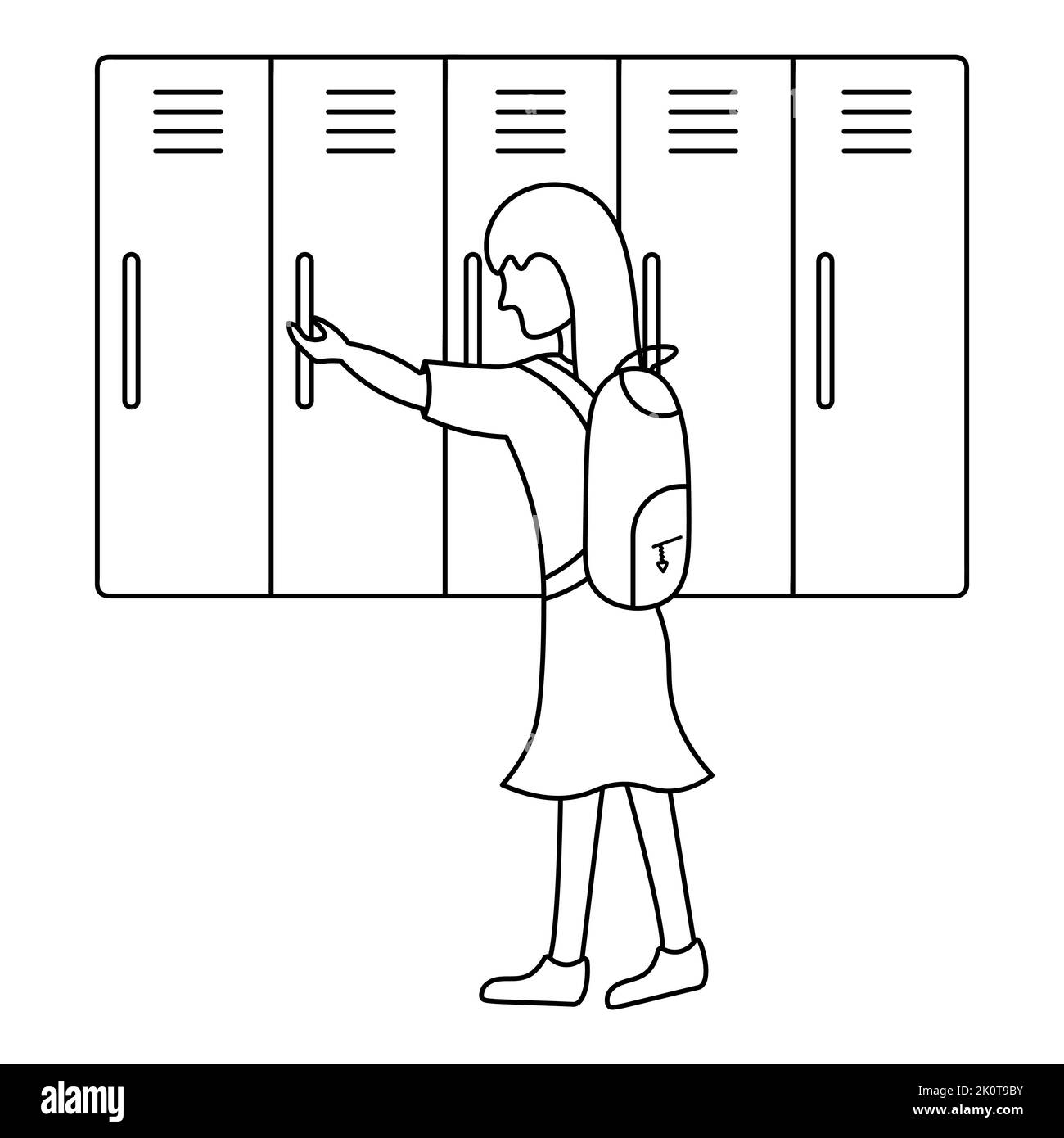 Girl opens door Cut Out Stock Images &amp; Pictures - Alamy