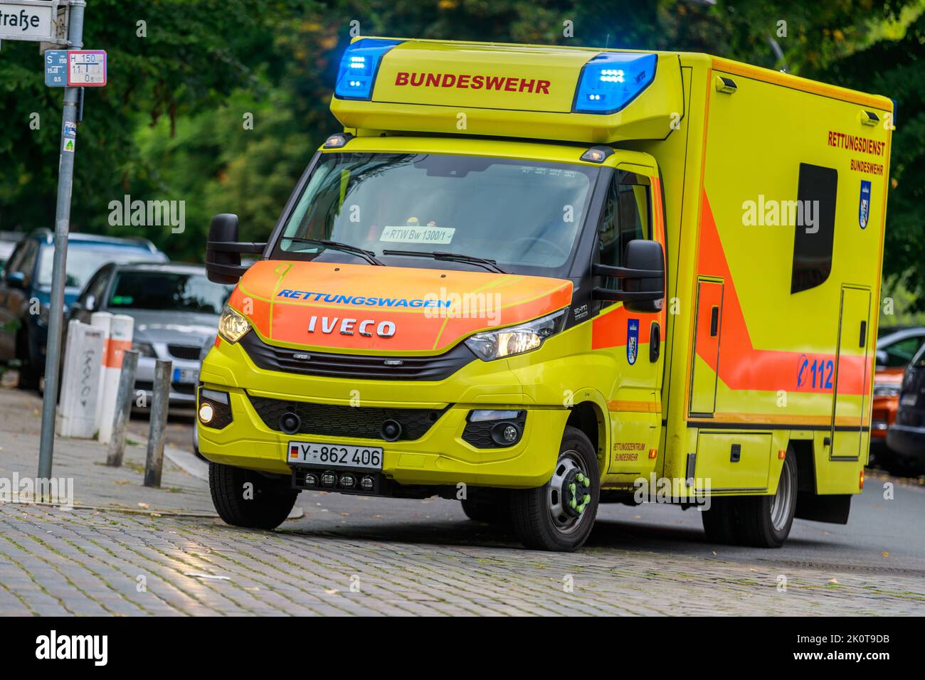 Berlin/Germany September 13 2022 German ambulance from Bundeswehr
