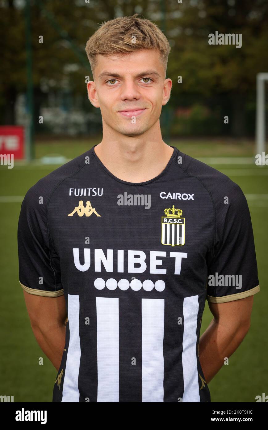 Charleroi's Robin Denuit poses for a team picture, at the 20222023