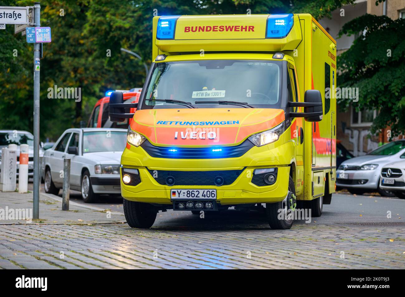 Berlin/Germany September 13 2022 German ambulance from Bundeswehr