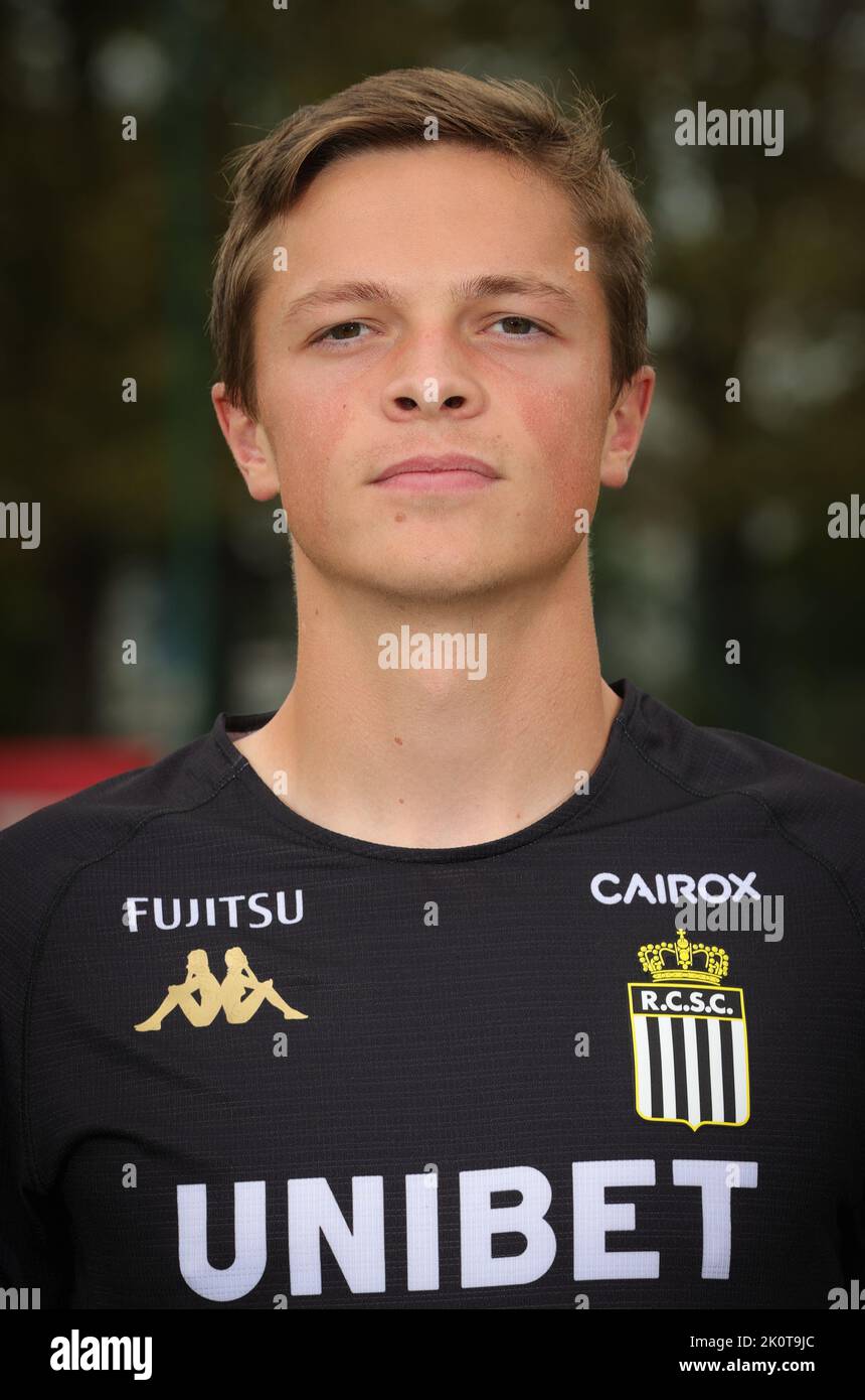 Charleroi's Ernest de Neve poses for a team picture, at the 20222023