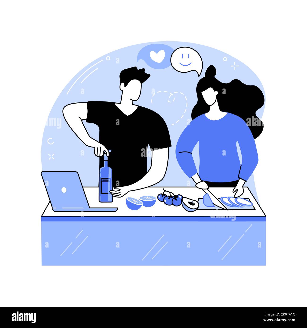 Cooking fun isolated cartoon vector illustrations. Stock Vector