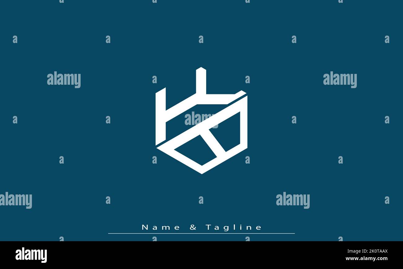 Alphabet letters Initials Monogram logo KB , BK Stock Vector