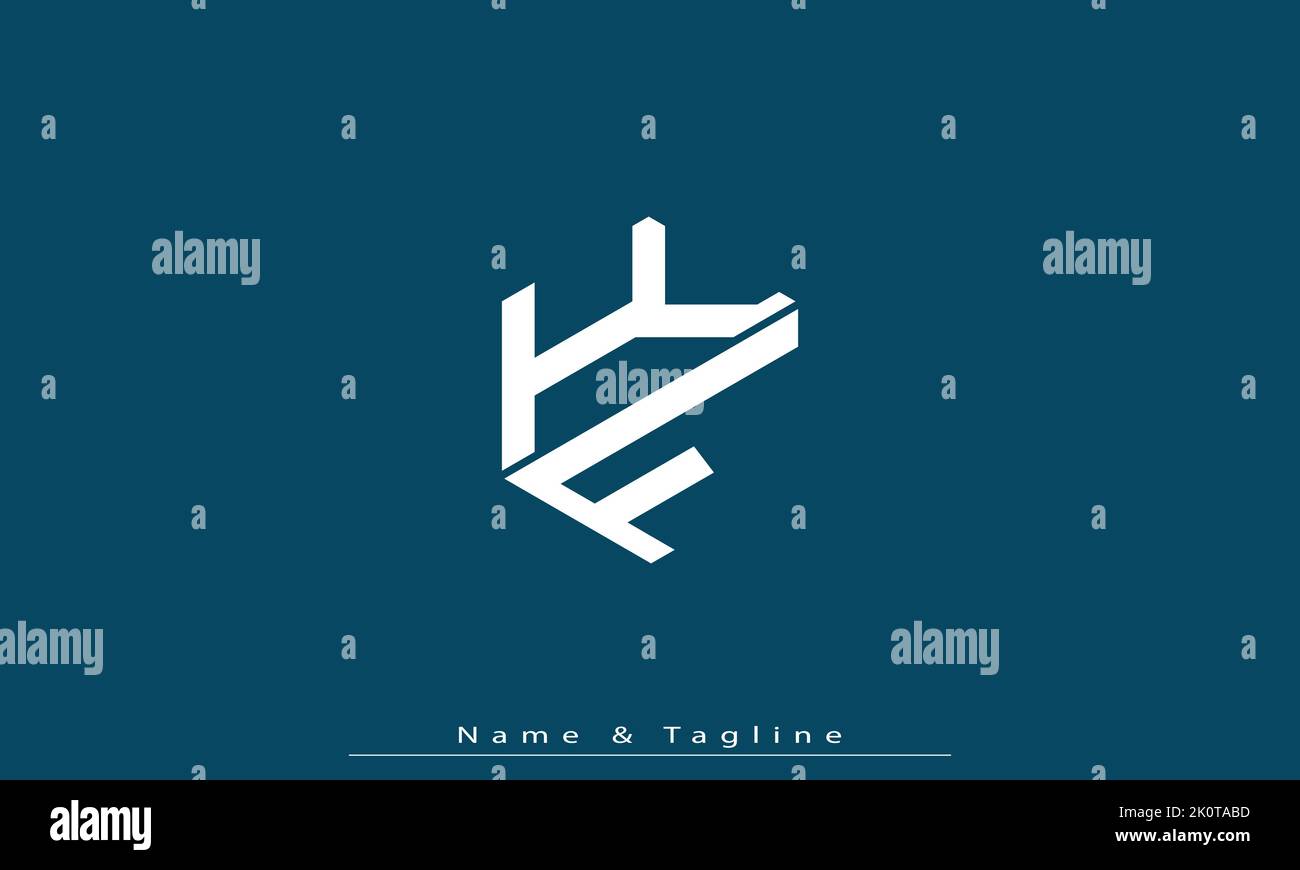 Alphabet letters Initials Monogram logo KF , FK Stock Vector