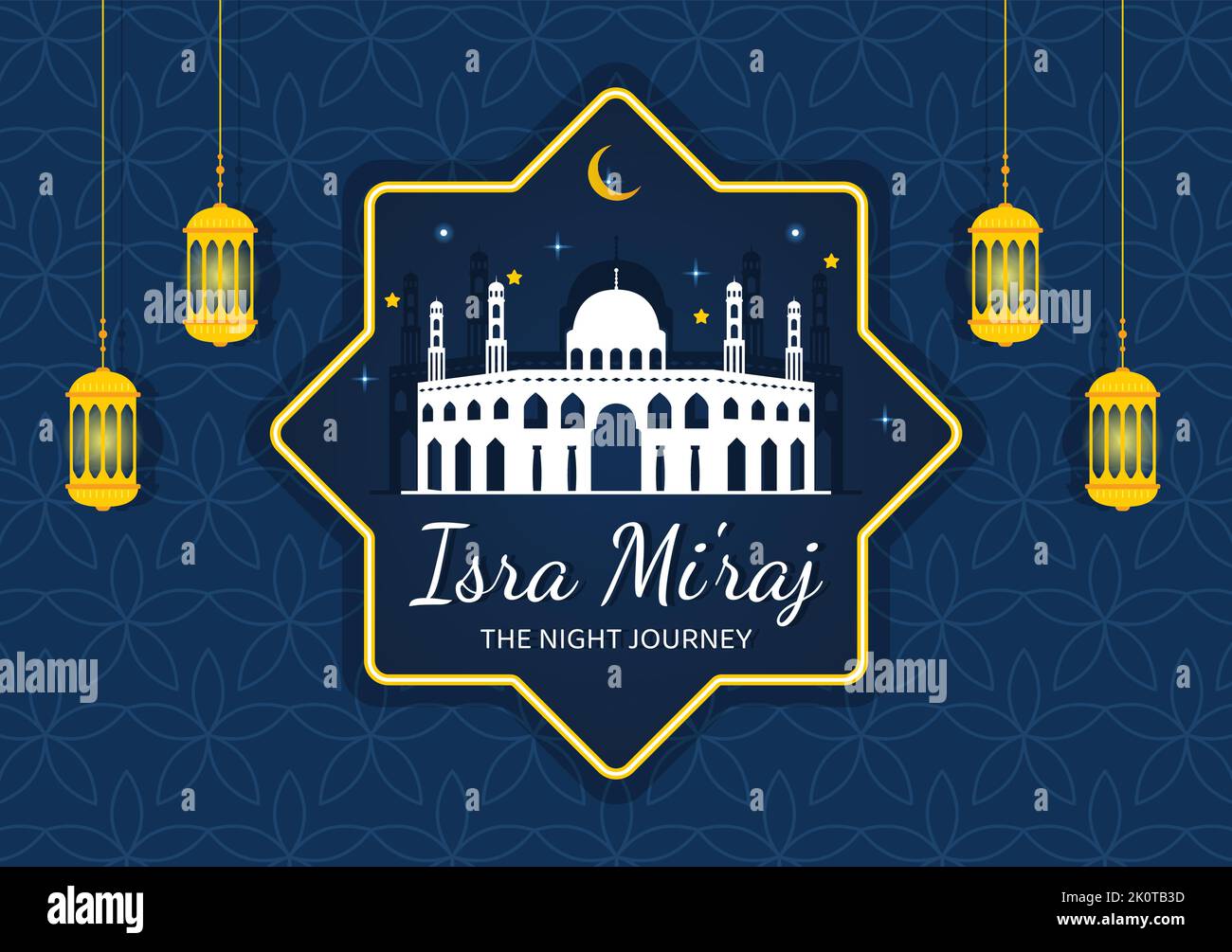 happy-isra-miraj-nabi-muhammad-saw-template-hand-drawn-cartoon-flat