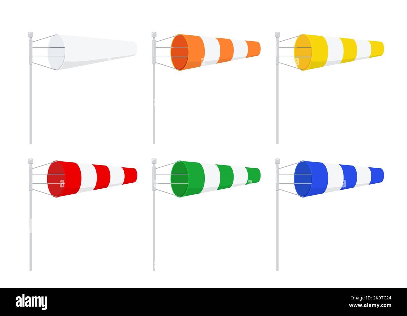 Windsock wind speed indicators icon set vector illustration Stock Vector Image & Art Alamy