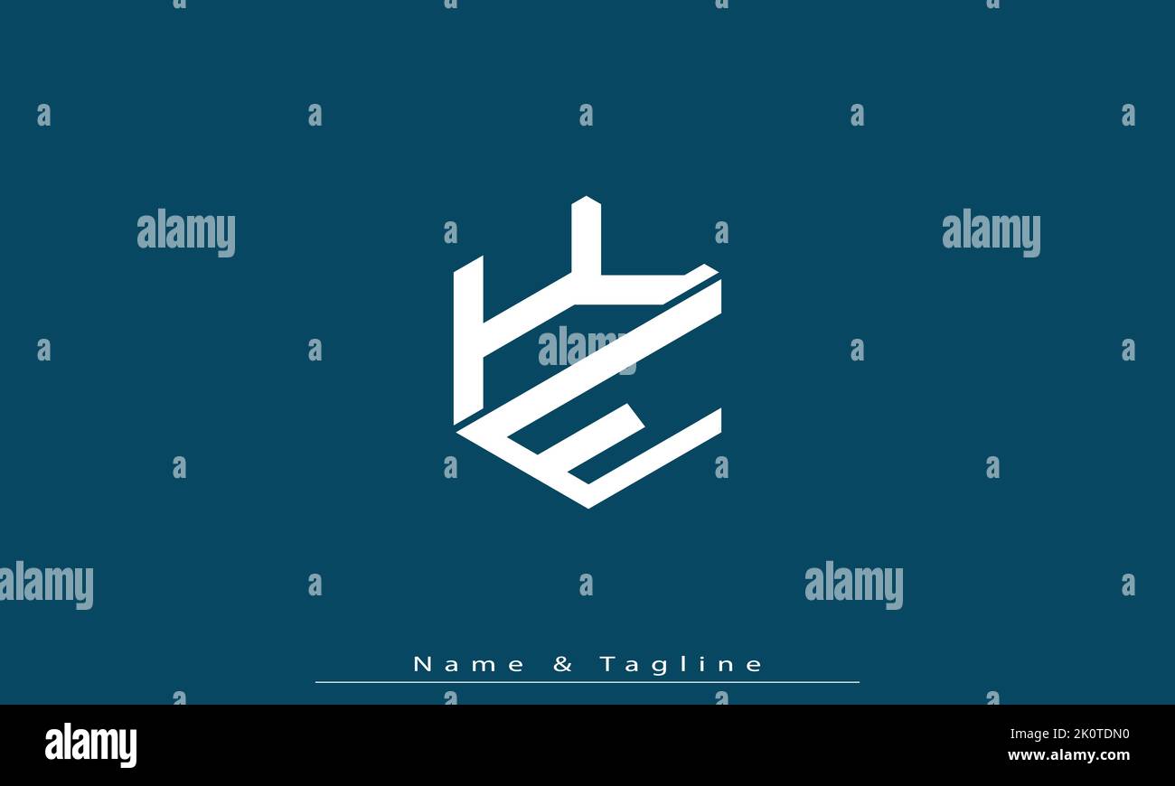Alphabet letters Initials Monogram logo KE , EK Stock Vector