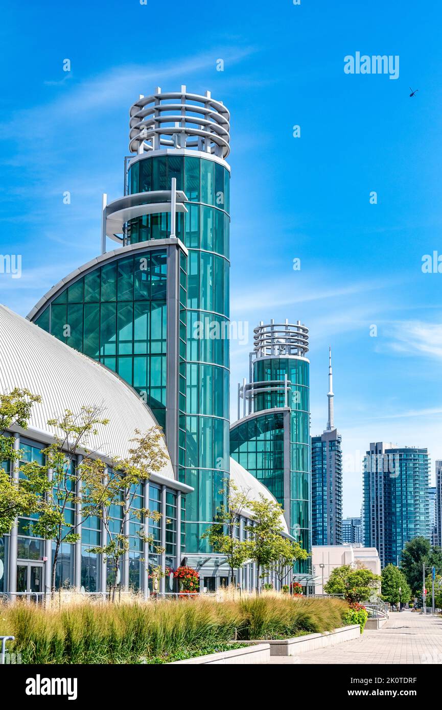 Glass tower architecture in the Enercare Centre located in Exhibtion Place Stock Photo Alamy