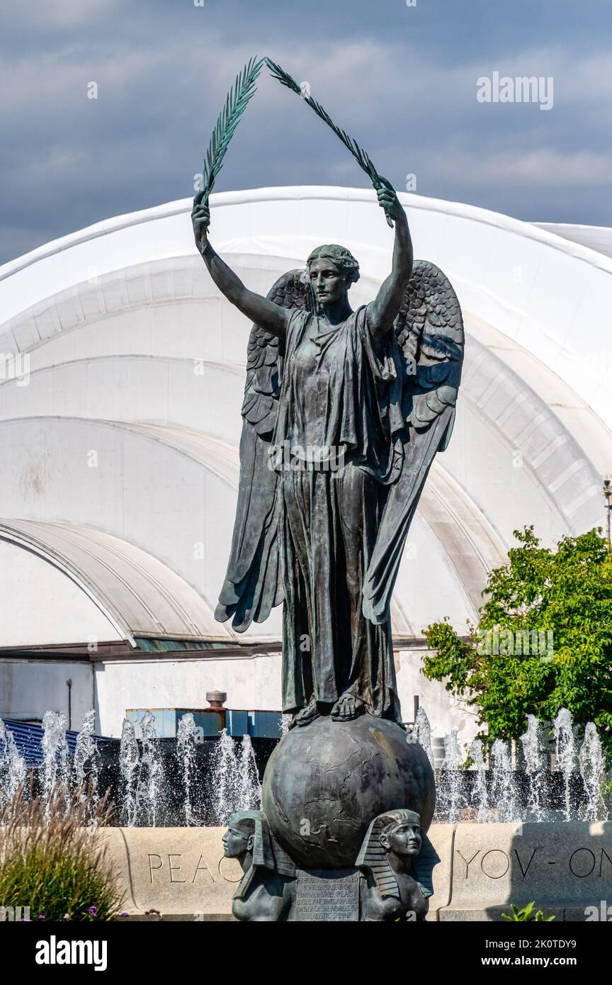 Statue or sculpture in the Shrine Peace Memorial located in Exhibition ...