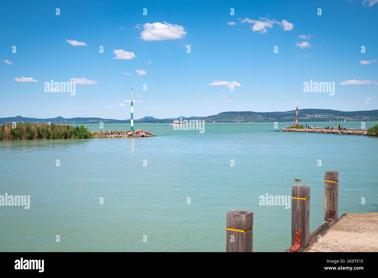 Lake Balaton in Hungary on a sunny summer day Stock Photo