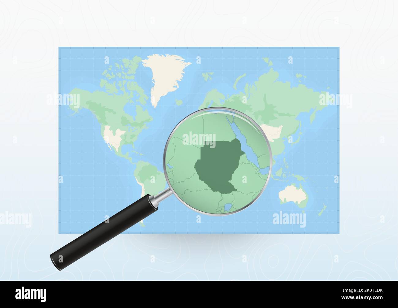 Map sudan magnifying glass Stock Vector Images - Alamy