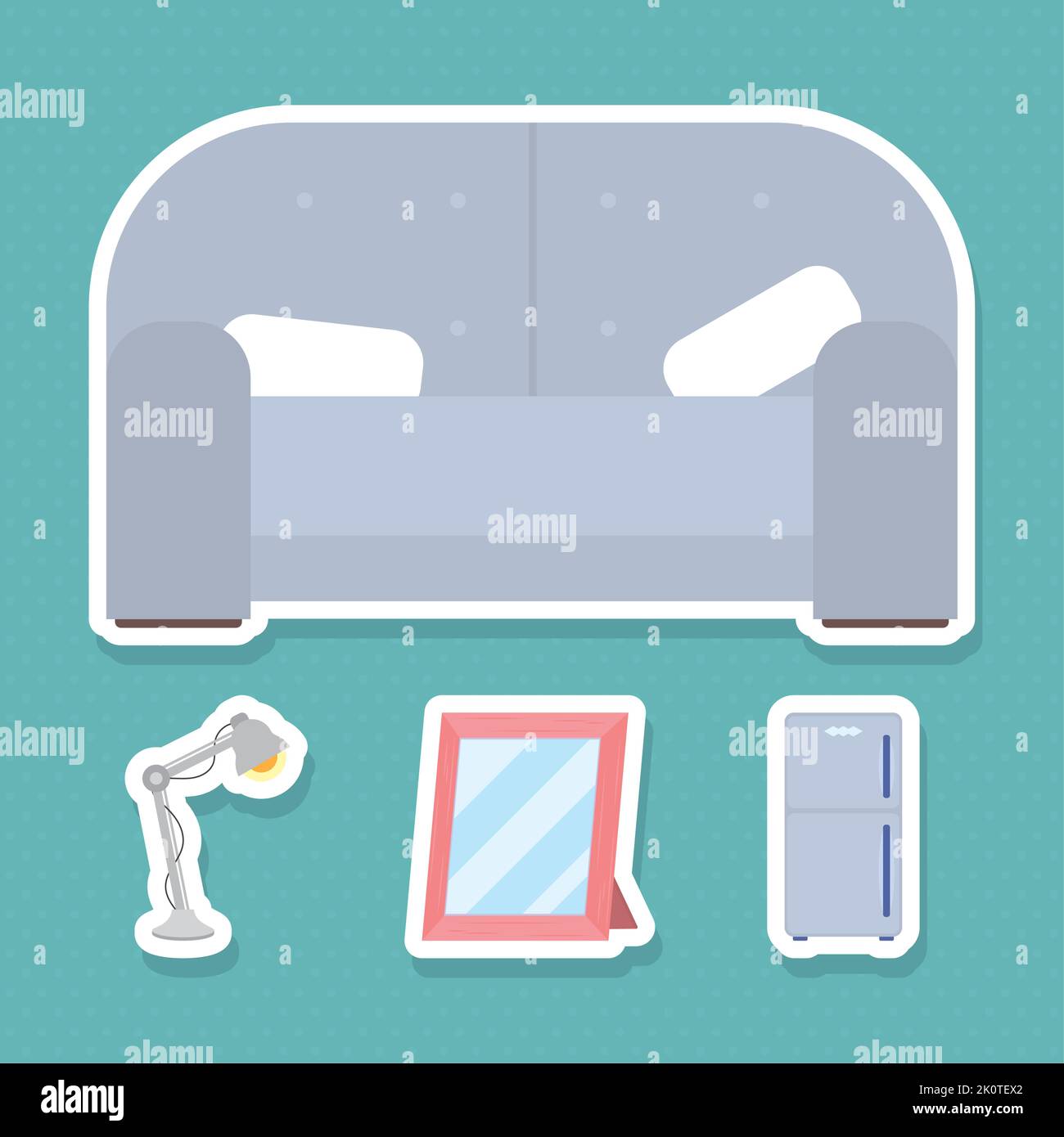 home objects icon set Stock Vector Image & Art - Alamy