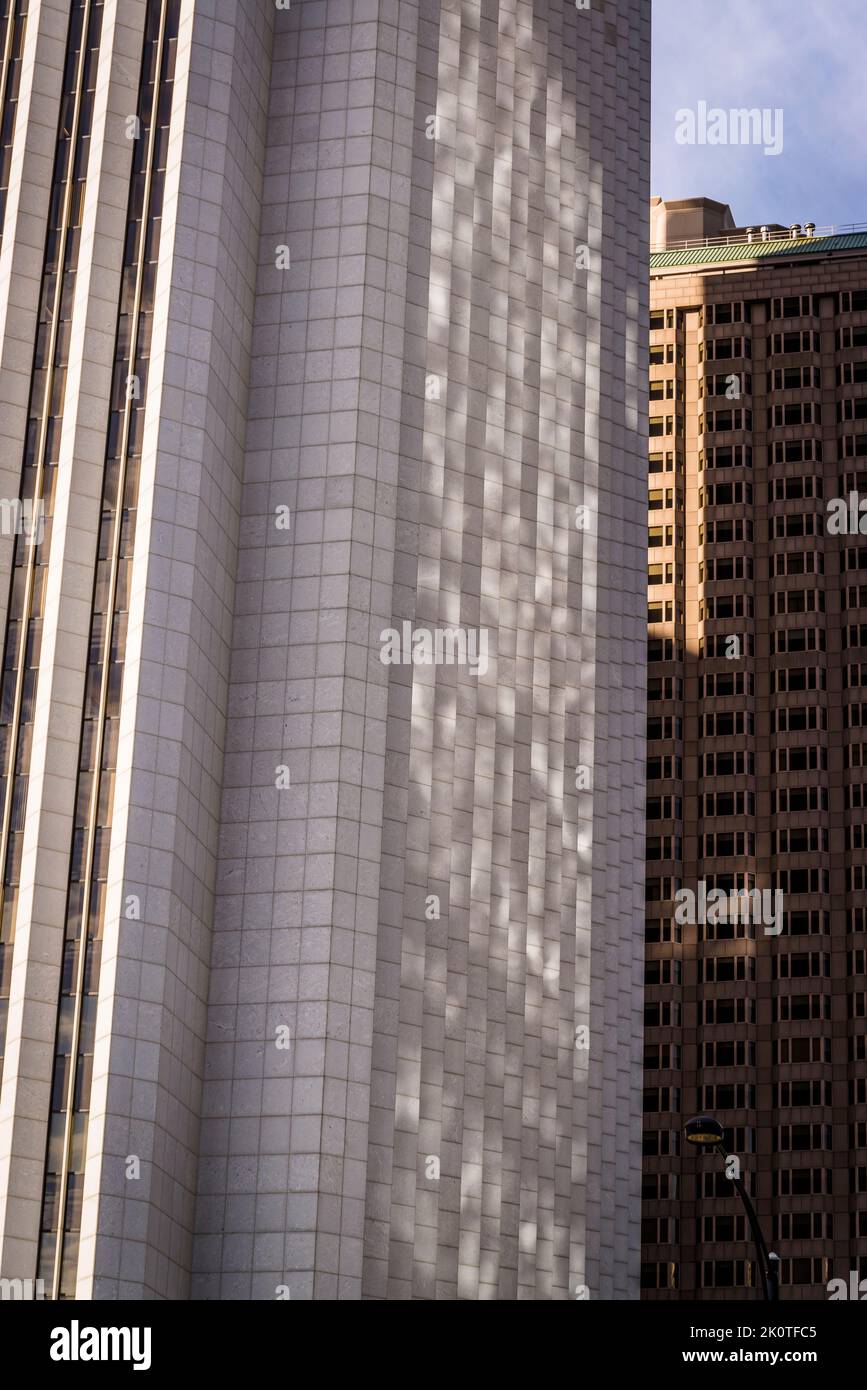 Skyscrapers along East Randolph Street, Chicago, Illinois, USA Stock