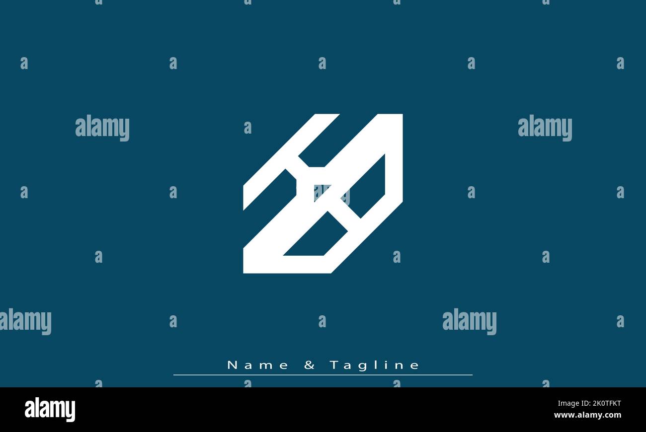 Alphabet letters Initials Monogram logo KB , BK Stock Vector