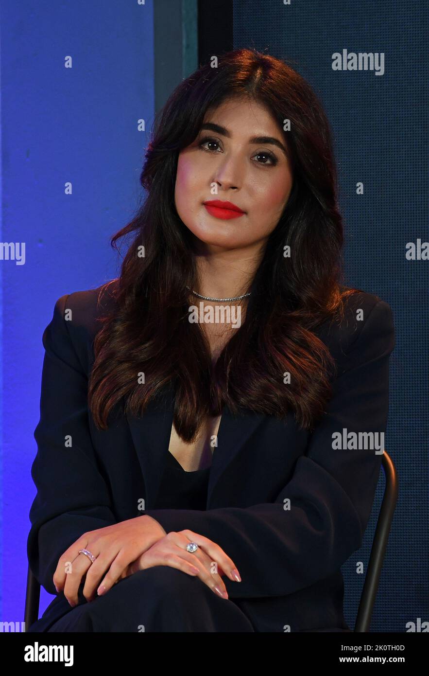 Bollywood actress Kritika Kamra is seen during the trailer launch of