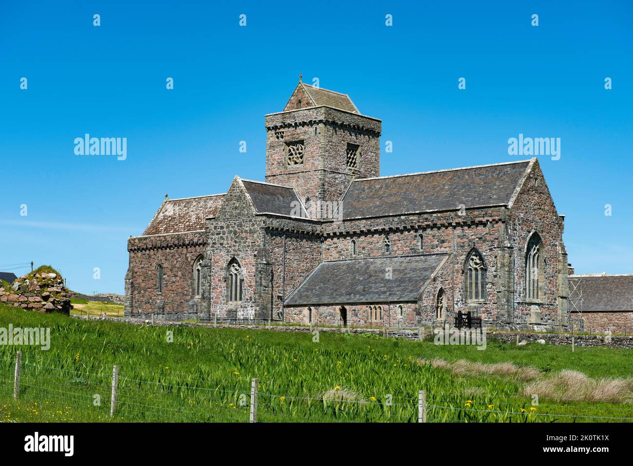 Iona Abbey and Nunnery Iona Scotland Stock Photo